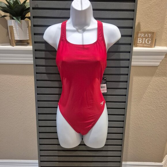 Speedo Women's One-Piece Swimsuit - Red, Size 10/36 - Picture 1 of 7